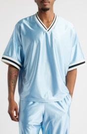 Varsity Satin V-Neck T-Shirt at Nordstrom Rack