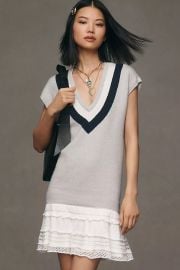 Varsity Short Sleeve Twofer Mini Dress at Anthropologie