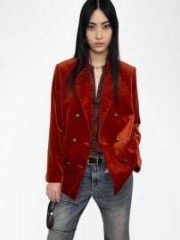 Vaska Structured Velvet Blazer ZadigampVoltaire at Zadig & Voltaire