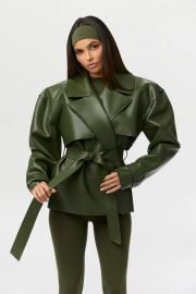 Vegan Leather Trench Jacket at Naked Wardrobe