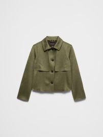 Vegan Suede Short Trench at Gap Factory