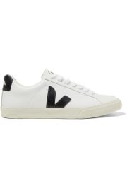 Veja -   NET SUSTAIN Esplar rubber-trimmed leather sneakers at Net A Porter