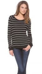 Velvet Becky Striped Thermal Sweater at Shopbop