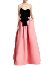 Velvet Bodice Silk Ball Gown by Monique Lhuillier at Saks Fifth Avenue