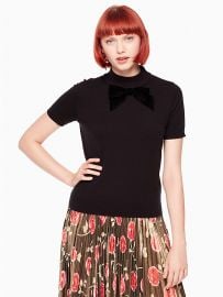 Velvet Bow Sweater at Kate Spade