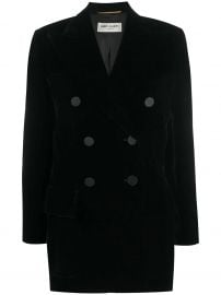 Velvet Double Breasted Jacket by Saint Laurent at Farfetch