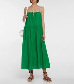 Velvet Farrah Dress in Emerald at Mytheresa