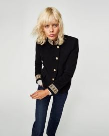 Velvet Jacket with Passementerie by Zara at Zara