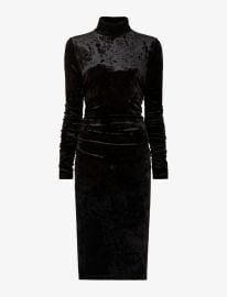 Velvet Jersey Turtleneck Dress in black  Proenza Schouler at Proenza Schouler