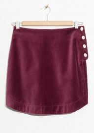 Velvet Mini Skirt at & Other Stories