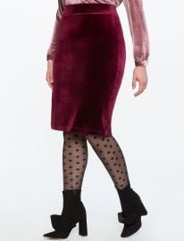 Velvet Pencil Skirt by Eloquii at Eloquii