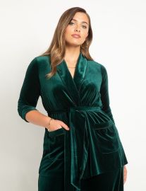 Velvet Robe Jacket  Women39s Plus Size Coats  Jackets at ELOQUII