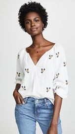 Velvet Selma Embroidered Blouse at Shopbop