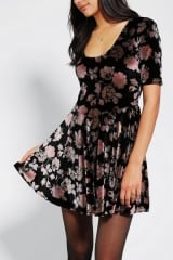 Velvet Skater Dress at Urban Outfitters