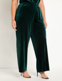 Velvet Wide Leg Pant  Women39s Plus Size Pants at ELOQUII