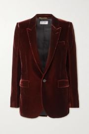 Velvet blazer by Saint Laurent at Net A Porter