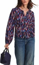 Velvet by Graham & Spencer Women's Estella Mojave Print Blouse at Amazon