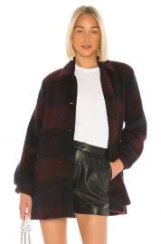 Velvet by Graham  Spencer Kourtney Plaid Coat in Multi at Revolve