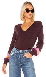 Velvet by Graham  amp  Spencer Caren Cashmere Sweater in Eggplant from Revolve com at Revolve