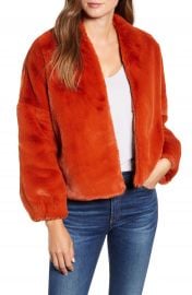 Velvet by Graham  amp  Spencer Lux Faux Fur Jacket   Nordstrom at Nordstrom