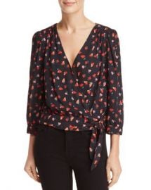 Velvet by Graham  amp  Spencer Rayla Tulip Print Wrap Top Women - Bloomingdale s at Bloomingdales