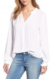 Velvet by Graham  amp  Spencer Ruffle Tie Neck Top   Nordstrom at Nordstrom