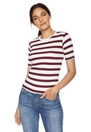 Velvet by Graham Spencer  Kay Stripe Knit Shirt at Amazon