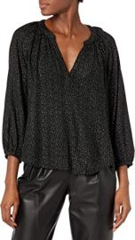 Velvet by Graham amp Spencer Women39s Shirley Rayon Foil Blouse at Womens Clothing store at Amazon