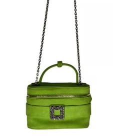 Velvet handbag Roger Vivier Green in Velvet - 25359862 at Vestiaire Collective