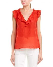 Velvet ruffled blouse at Amazon