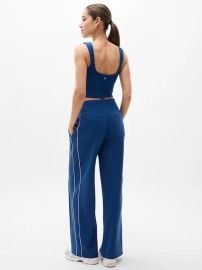 Venice High Rise Track Stripe Wide Leg Pant in Maritime Blue at eBay