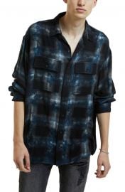 Venom Regular Fit Tie Dye Plaid Button-Up Shirt at Nordstrom