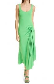 Vera Tie Detail Sleeveless Midi Dress at Nordstrom