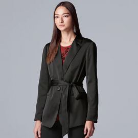 Vera Vera Wang Satin Tie-Waist Blazer at Kohls