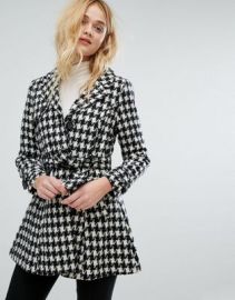 Vero Moda Houndstooth Belted Coat at asos com at Asos