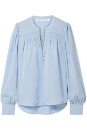 Veronica Beard - Abbie silk-satin jaquard blouse at Net A Porter