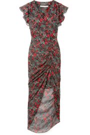 Veronica Beard   Cecile ruffled floral-print silk-chiffon maxi dress at Net A Porter