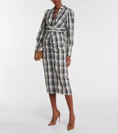 Veronica Beard - Copelyn plaid cotton-blend shirt dress at Mytheresa