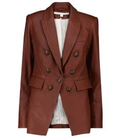 Veronica Beard - Gaya leather blazer at Mytheresa