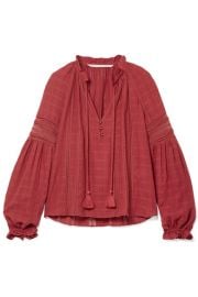 Veronica Beard - Kalina lace-trimmed cotton blouse at Net A Porter