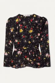 Veronica Beard - Kiona floral-print silk-georgette wrap blouse at Net A Porter