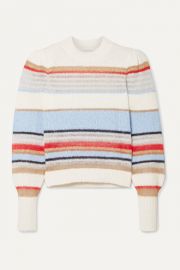 Veronica Beard - Meredith striped knitted sweater at Net A Porter