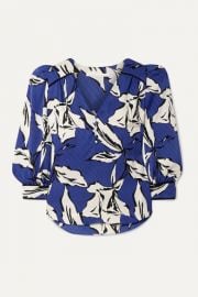 Veronica Beard - Milan printed silk-satin jacquard blouse at Net A Porter