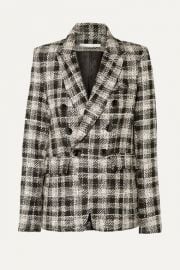 Veronica Beard - Miller Dickey double-breasted crystal-embellished checked tweed blazer at Net A Porter