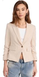 Veronica Beard Aaliyah Dickey Jacket Khaki/White 14 at Shopbop