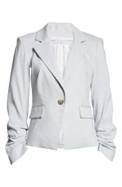 Veronica Beard Aaliyah Linen Blend Dickey Jacket in Heathered Vapor Size 00 at Nordstrom