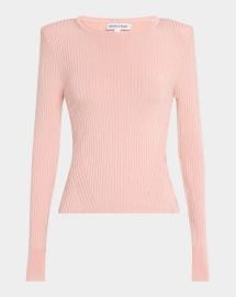 Veronica Beard Acara Ribbed Scoop Neck Pullover at Neiman Marcus