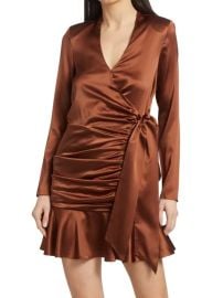 Veronica Beard Agatha Silk Satin Wrap-Effect Dress on SALE at Saks Off 5th