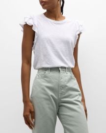 Veronica Beard Akeela Cotton Pocket Tee at Neiman Marcus