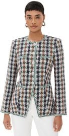 Veronica Beard Alessia Jacket Light Forest Multi 0 at Shopbop